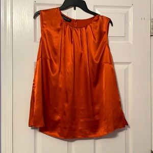 Orange short sleeved blouse